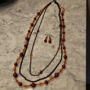 Necklace and earring set